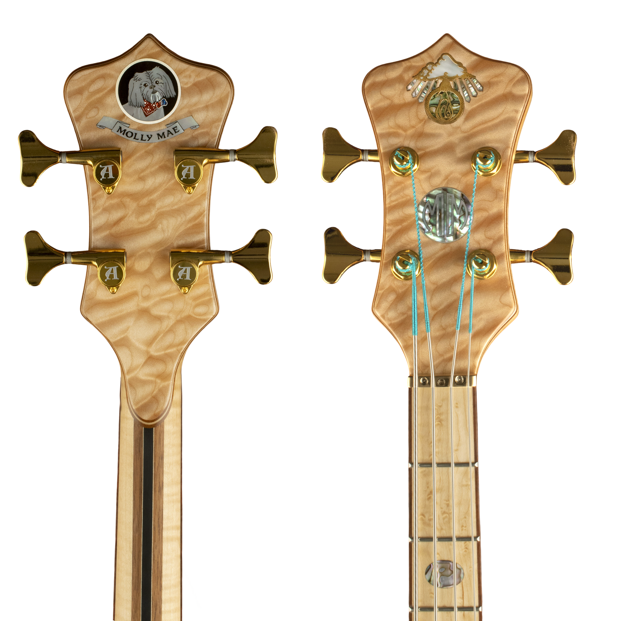 Molly Mae headstock front and back view