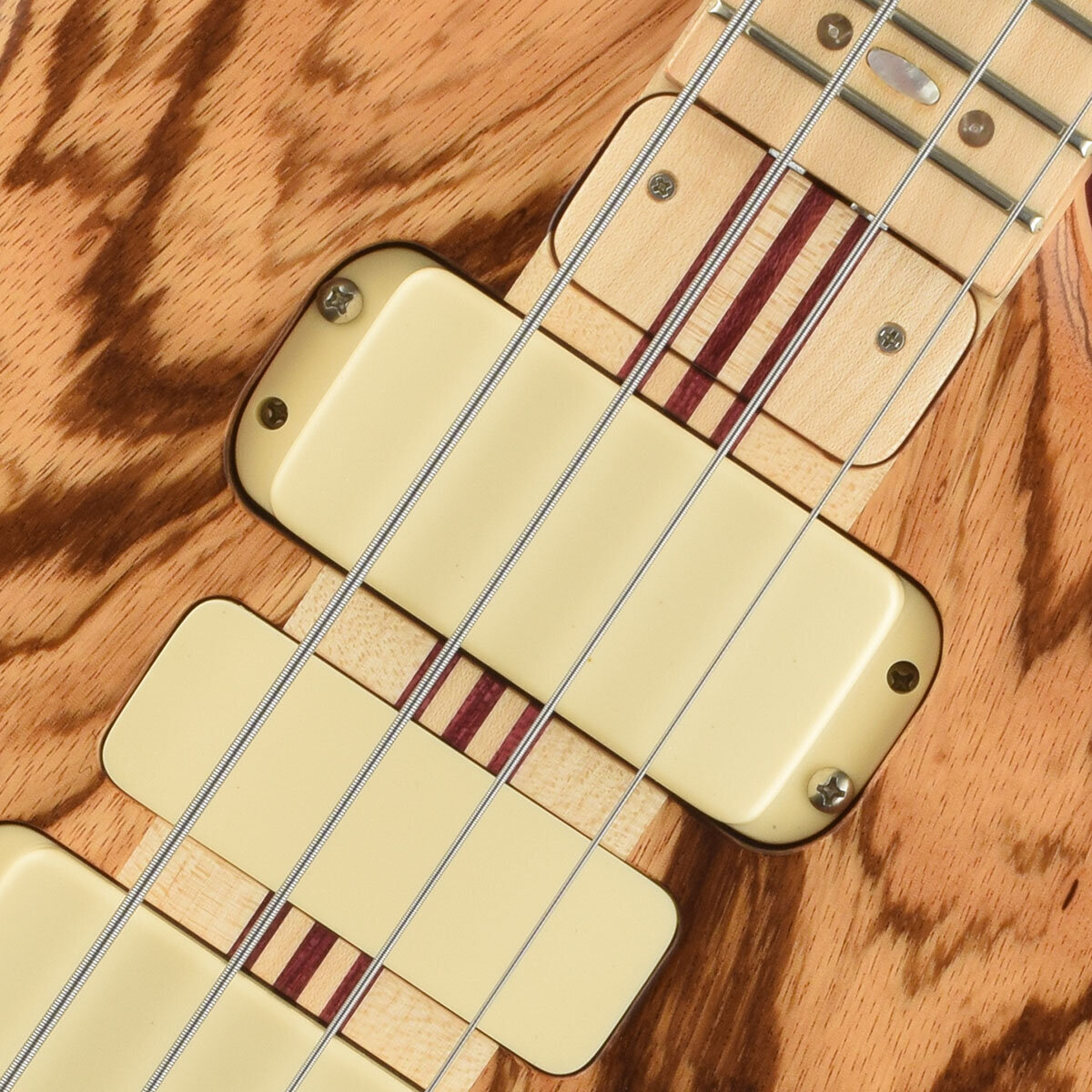 Maple and Purpleheart truss rod cover