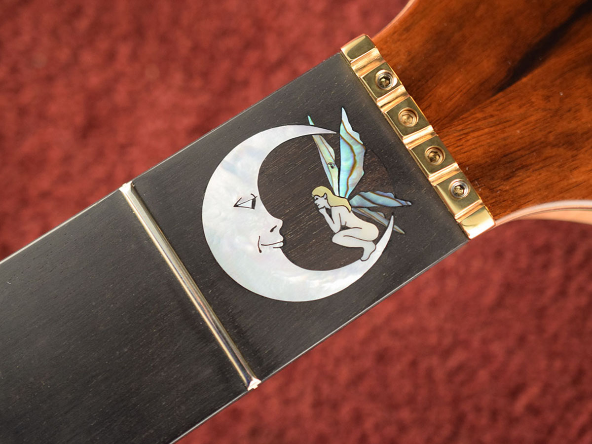 Moon and Fairy inlay in white and gold mother of pearl, abalone, and Vietnamese river oyster