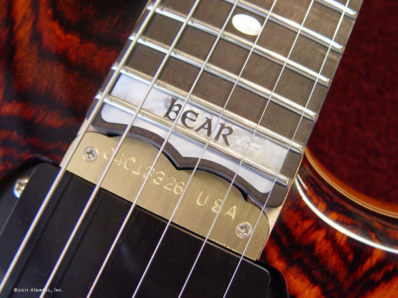 Bear nameplate inlay