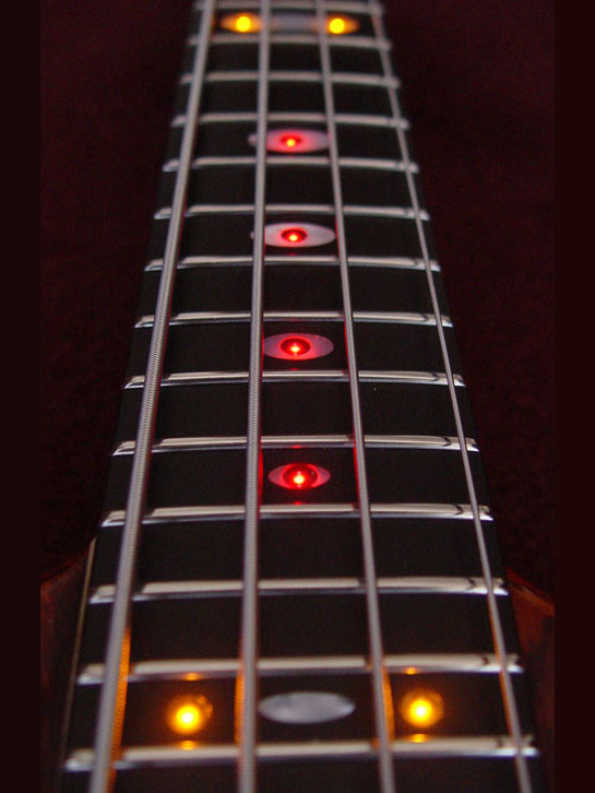 Front Laser LEDs in red with amber