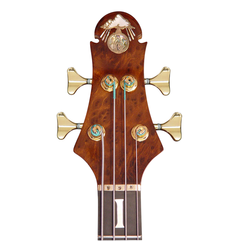 Knobby 4 headstock to accomodate ray inlays