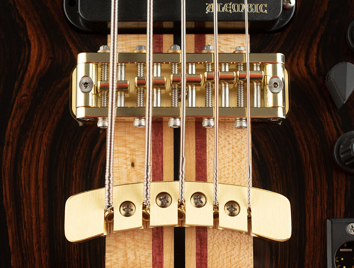 Brass Arc 5-string tailpiece