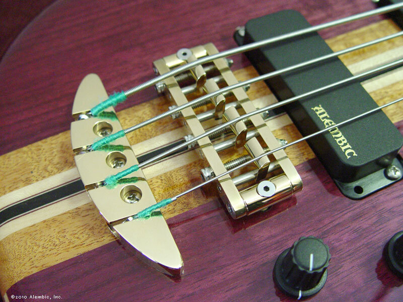 Goldplated Half Moon 4-string tailpiece
