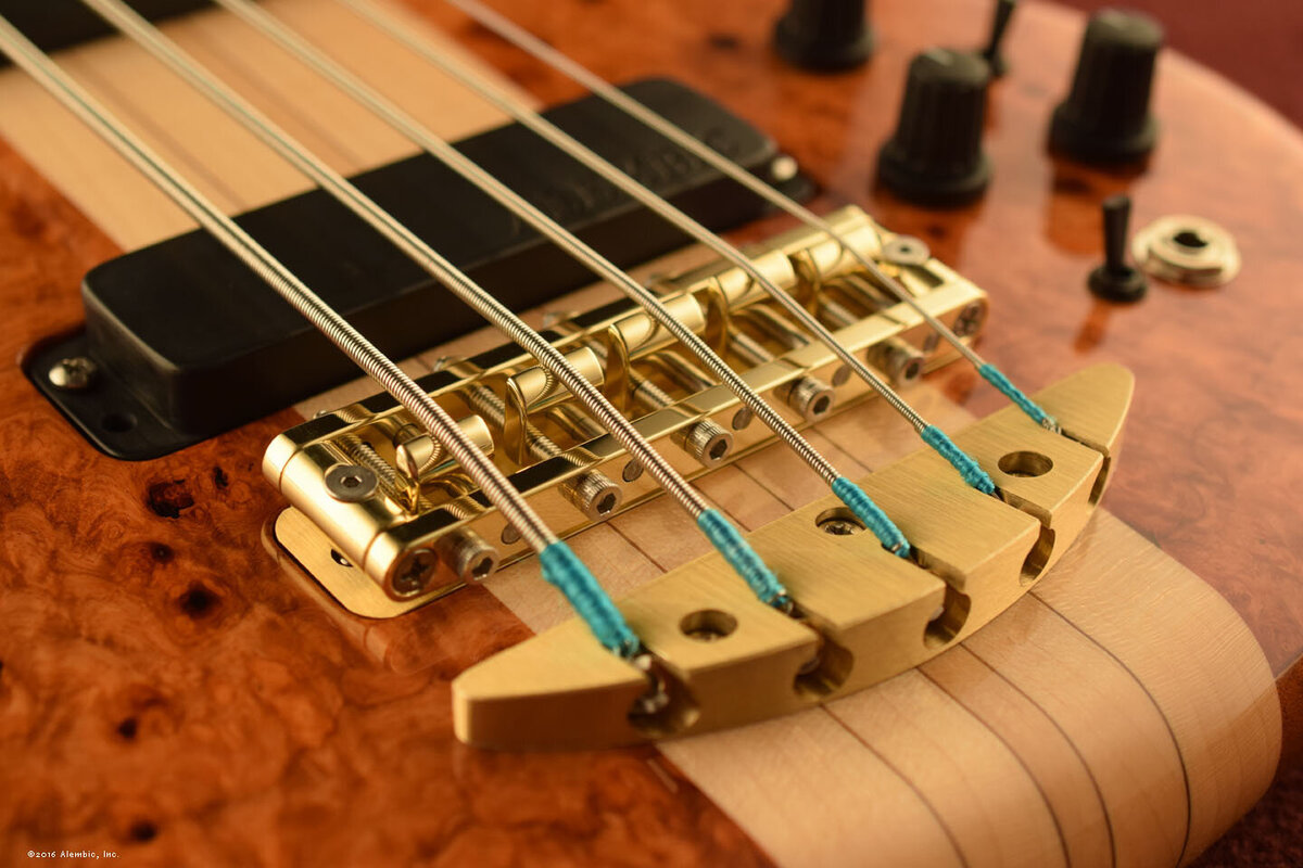 Brass Half Moon 5-string tailpiece